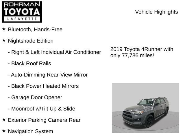 2019 Toyota 4Runner Limited Nightshade