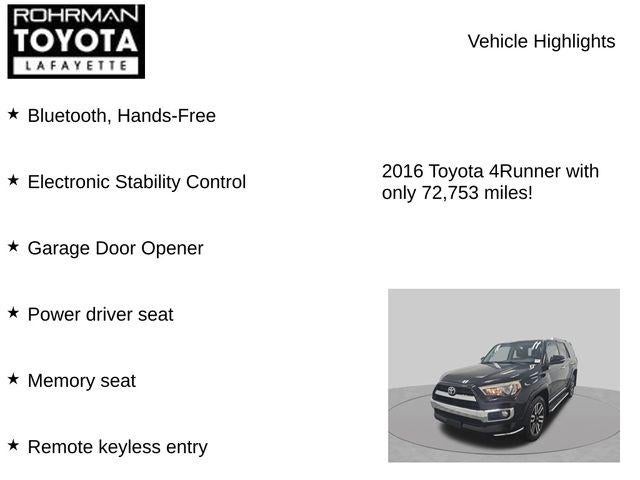 2016 Toyota 4RUNNER Limited