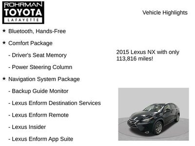 2015 Lexus NX 200t 200t