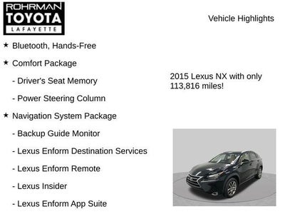 2015 Lexus NX 200t 200t