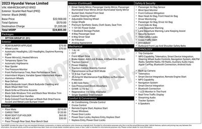 2023 Hyundai Venue Limited