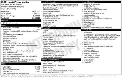 2023 Hyundai Venue Limited