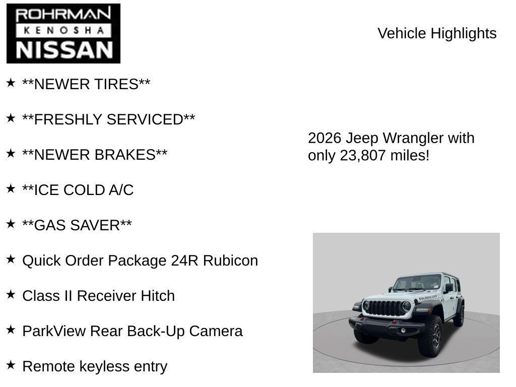 2026 Jeep Wrangler Rubicon