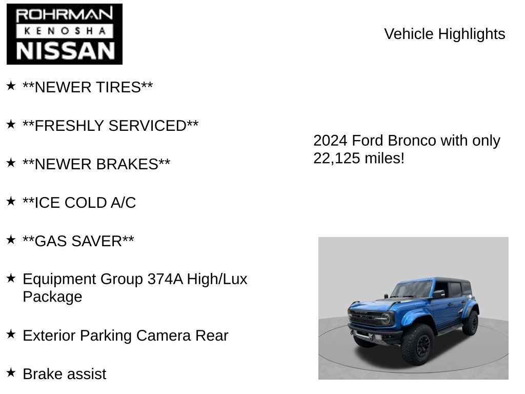 2024 Ford Bronco Raptor