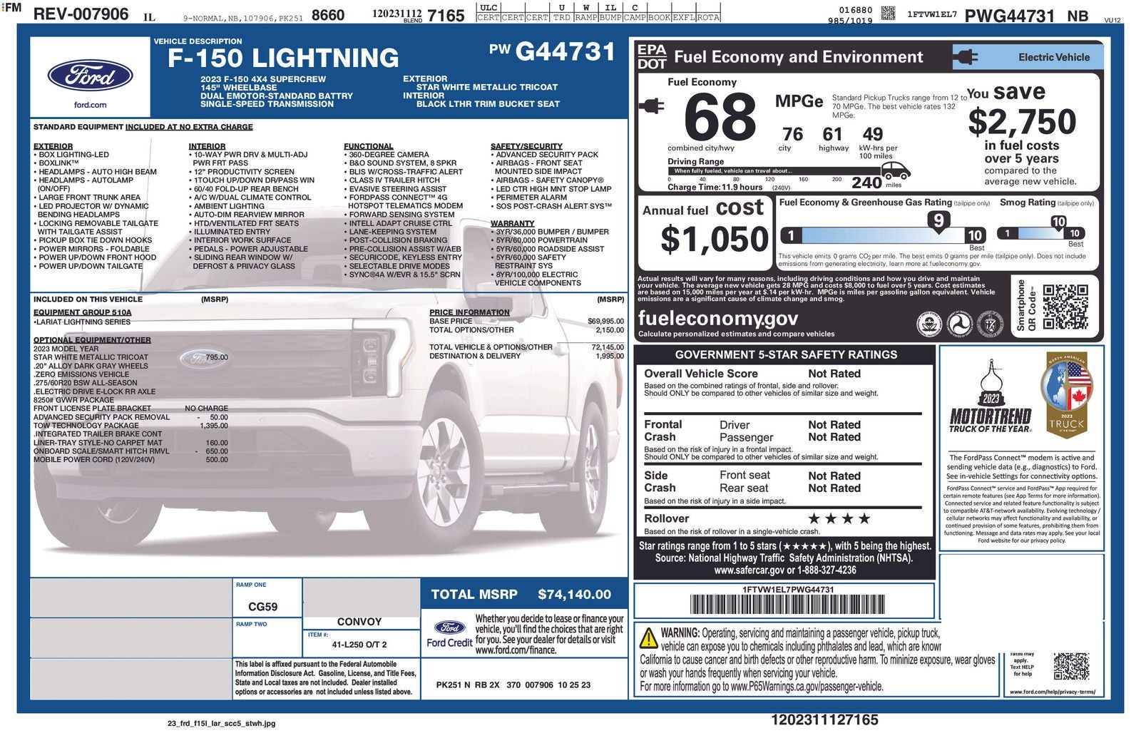 2023 Ford F-150 Lightning Lariat