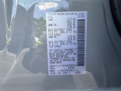 2026 Nissan Frontier PRO-4X