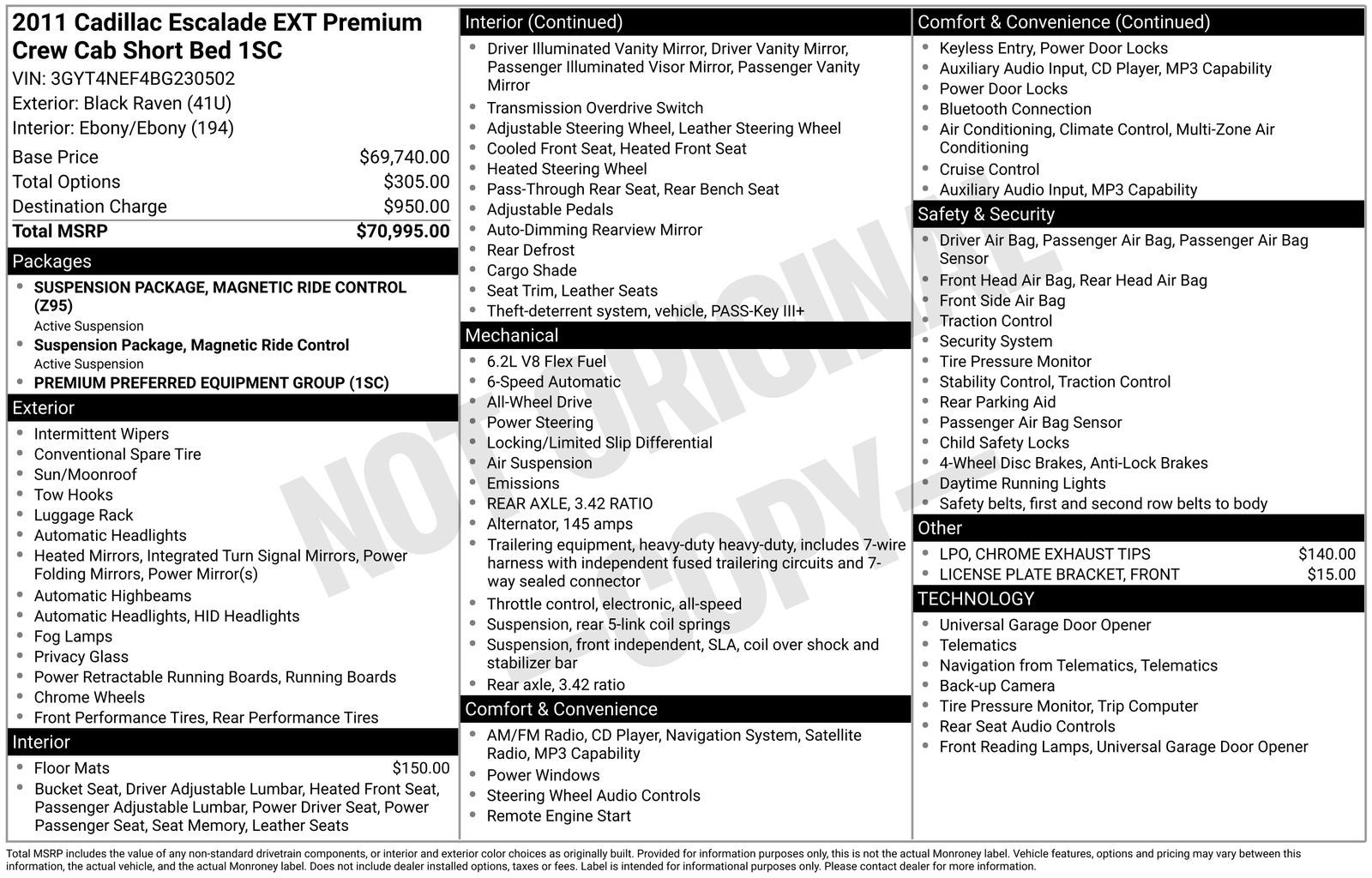 2011 Cadillac Escalade EXT Premium