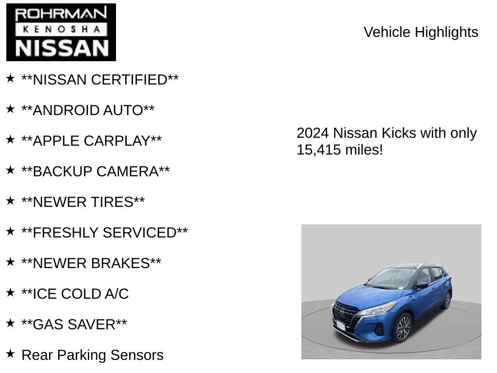 2024 Nissan Kicks SV