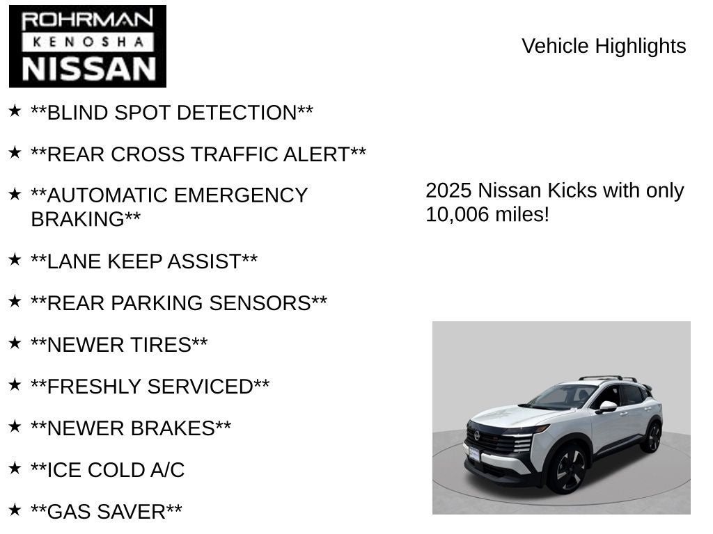 2025 Nissan Kicks SR