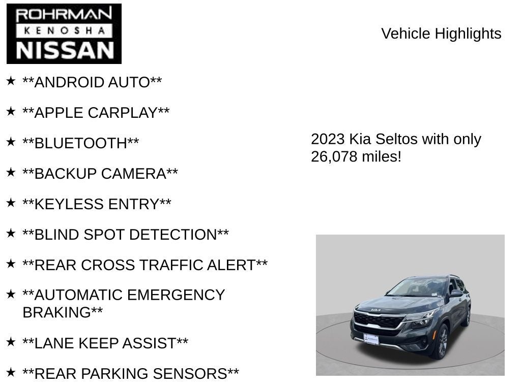 2023 Kia Seltos S
