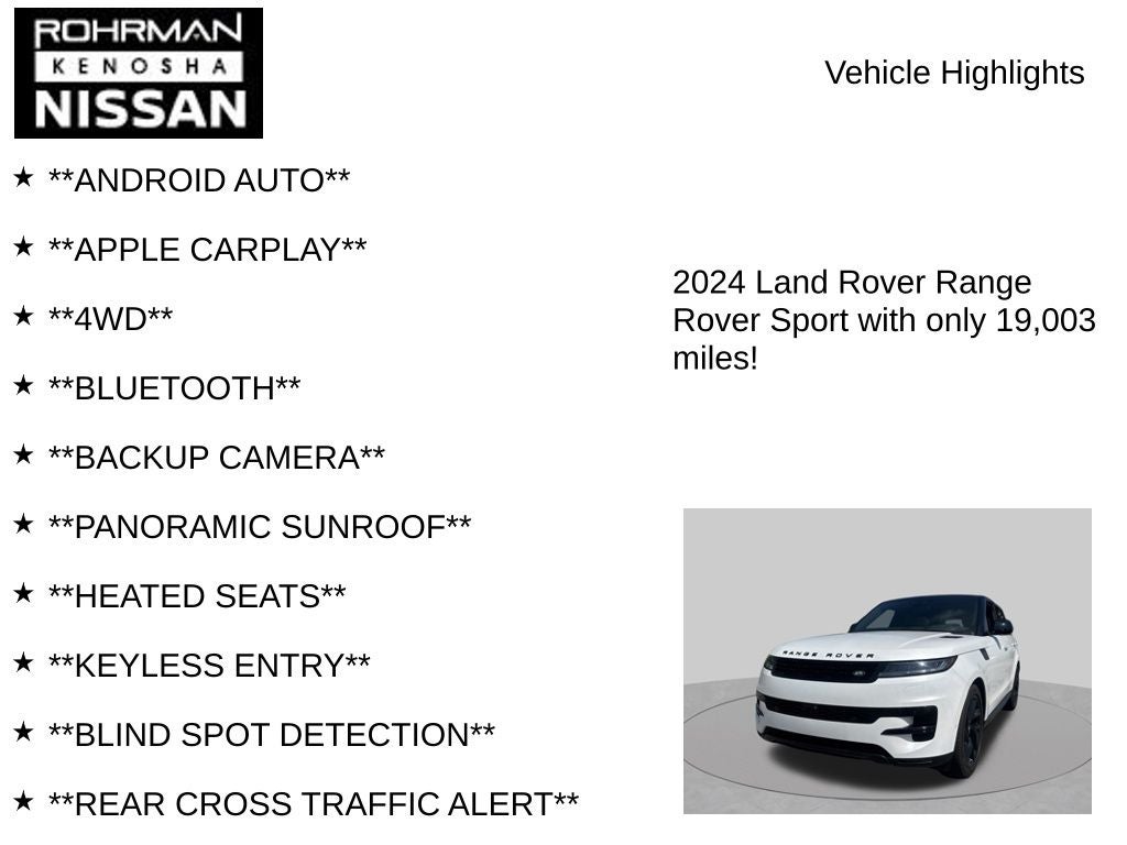 2024 Land Rover Range Rover Sport SE