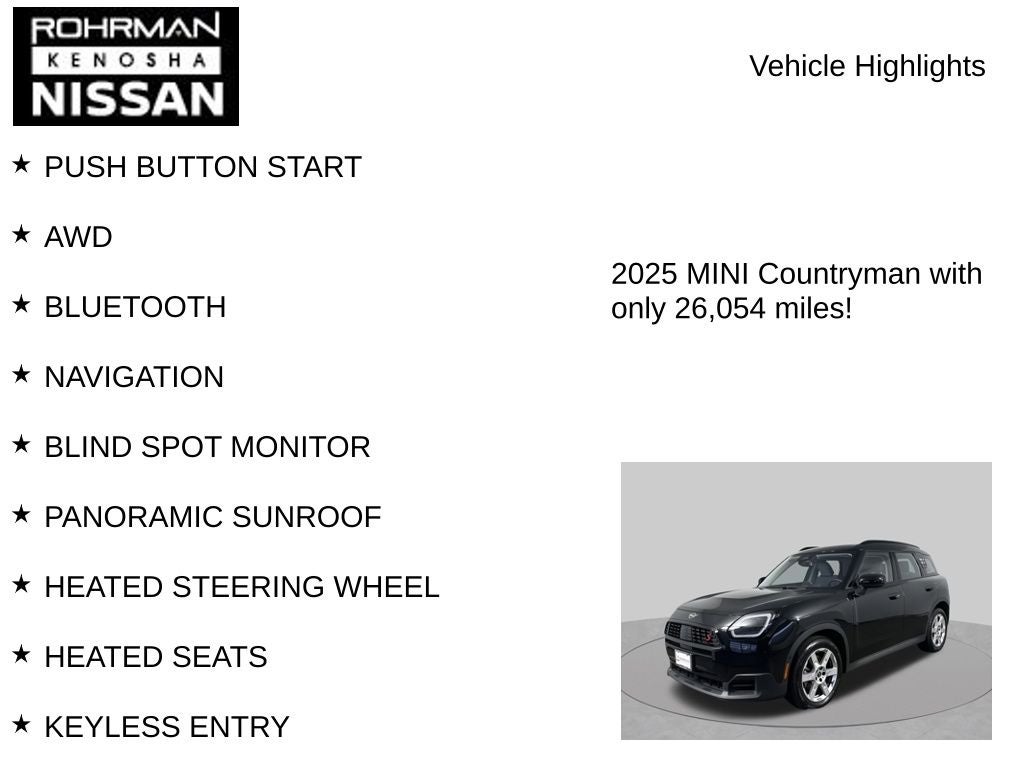 2025 MINI Cooper S Countryman S