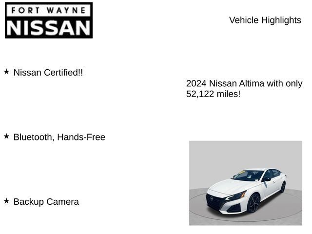 2024 Nissan Altima 2.5 SR