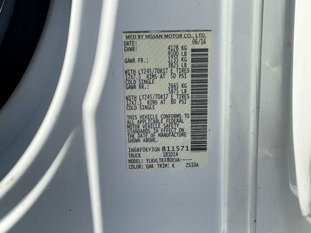 2016 Nissan NV2500 HD SV Standard Roof