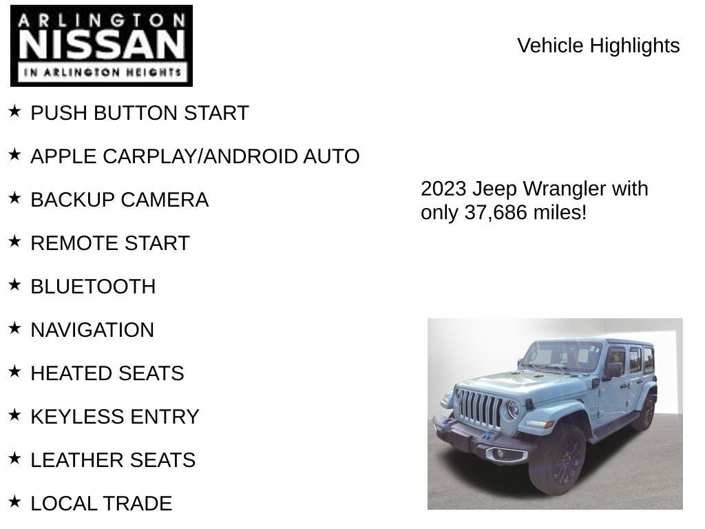 2023 Jeep Wrangler Sahara 4xe