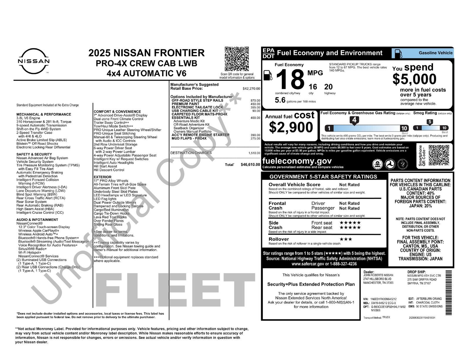 2025 Nissan Frontier PRO-4X