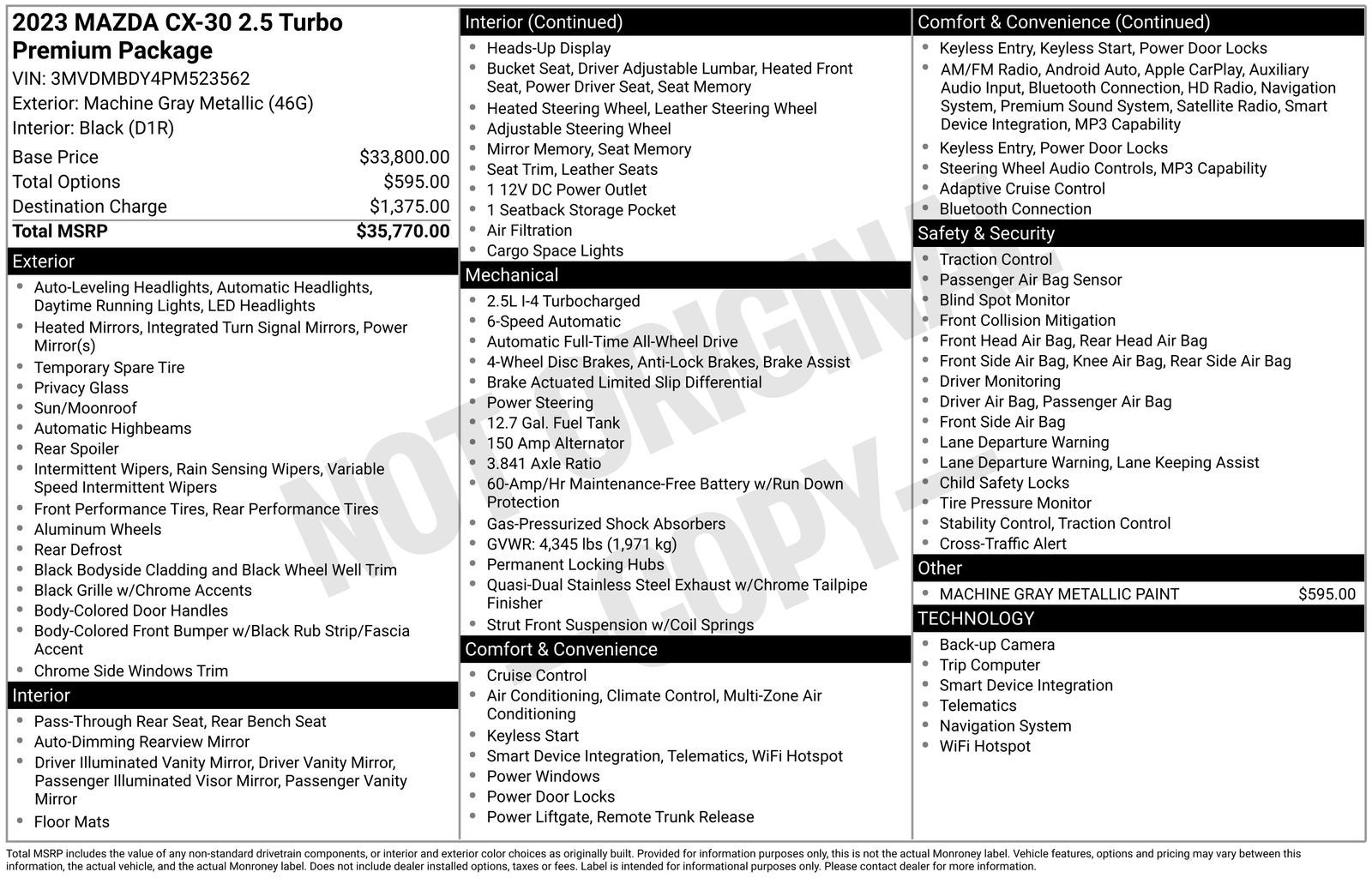 2023 Mazda Mazda CX-30 2.5 Turbo Premium Package