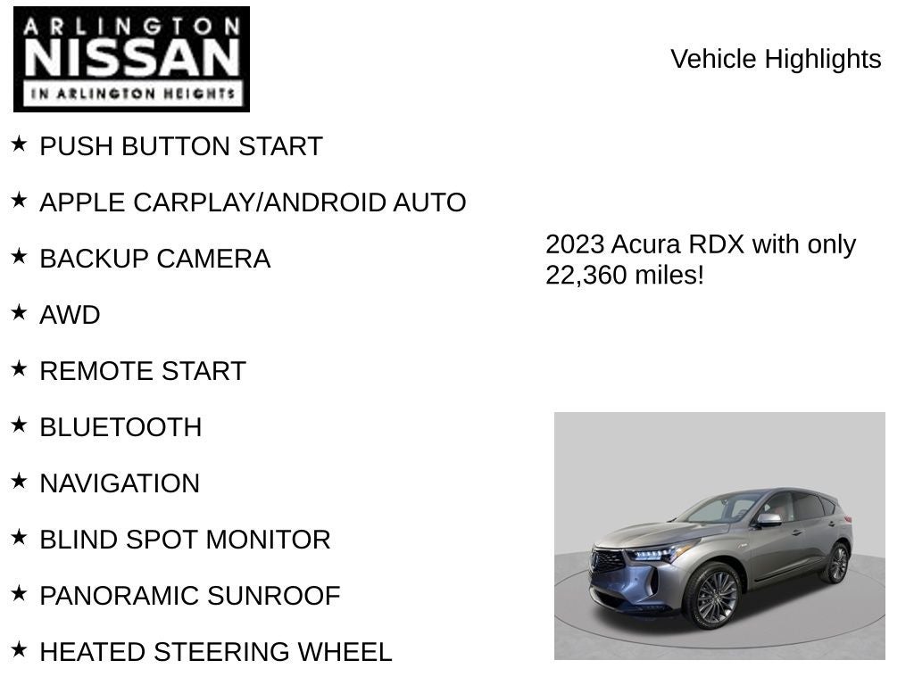 2023 Acura RDX A-Spec Advance Package SH-AWD