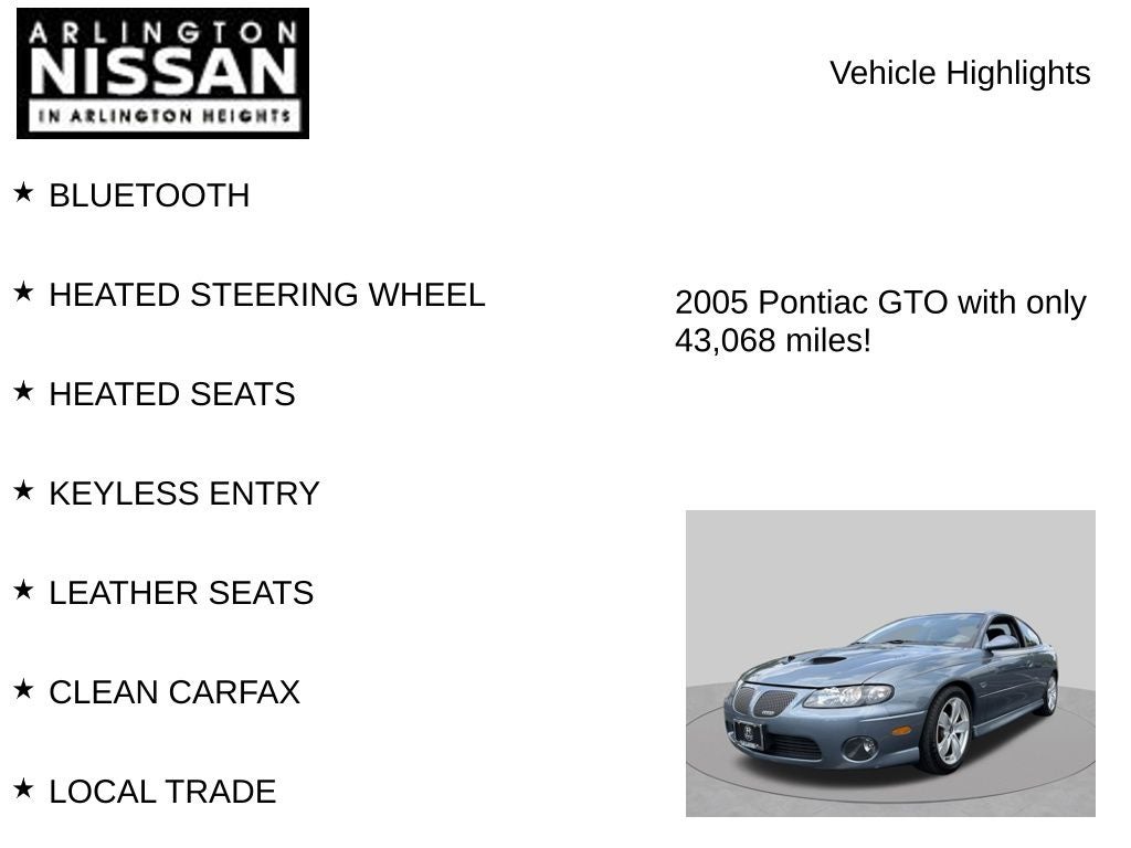 2005 Pontiac GTO Base