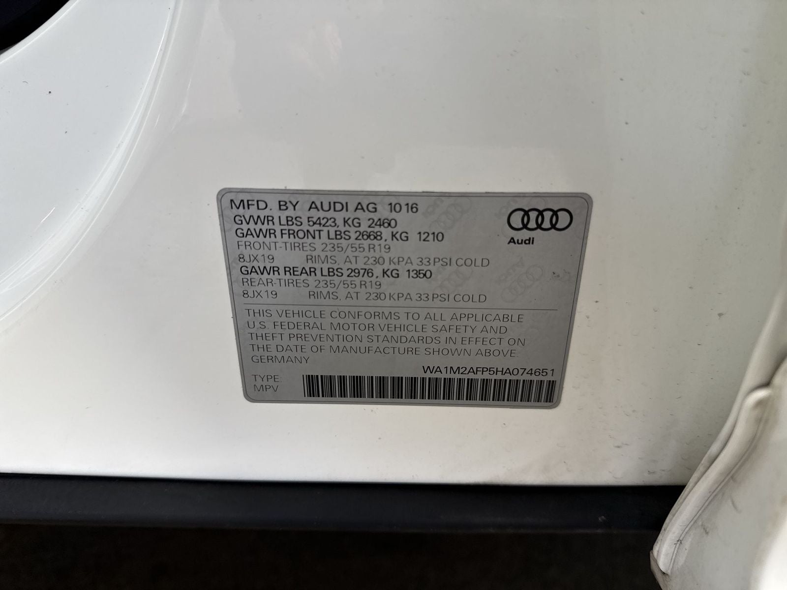 2017 Audi Q5 2.0T Premium Plus quattro