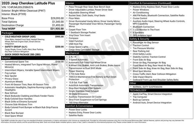 2020 Jeep Cherokee Latitude Plus