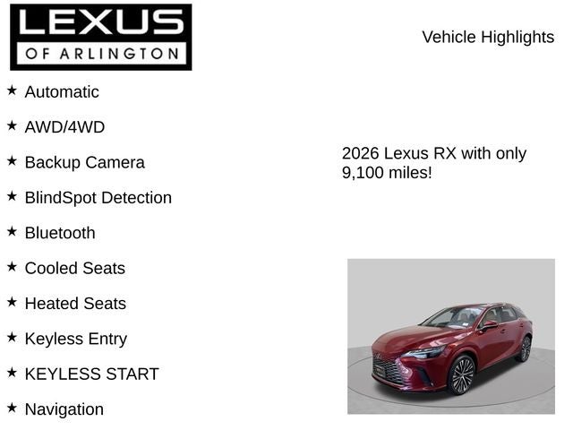 2026 Lexus RX RX 350 Premium+