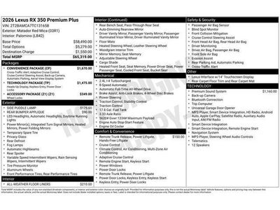 2026 Lexus RX RX 350 Premium+