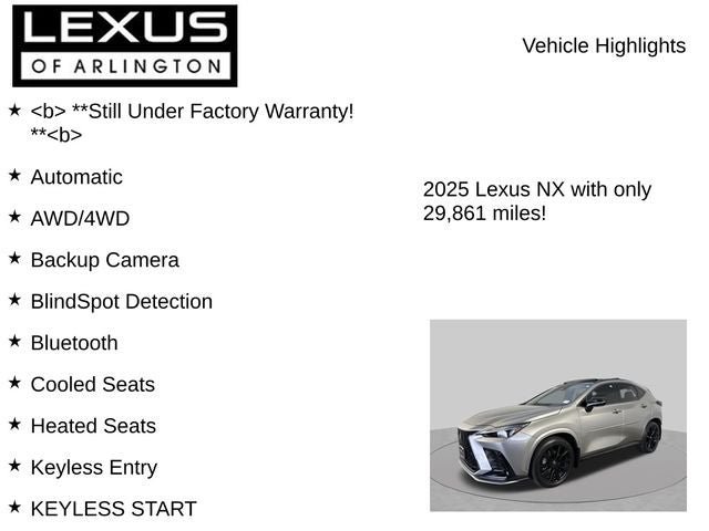 2025 Lexus NX NX 350 F SPORT Handling