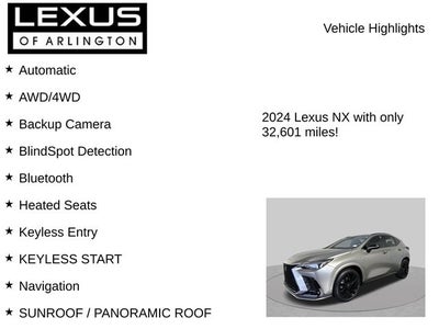 2024 Lexus NX NX 350 F SPORT Handling