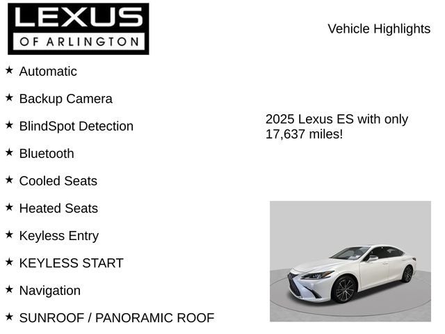 2025 Lexus ES 350 ES 350