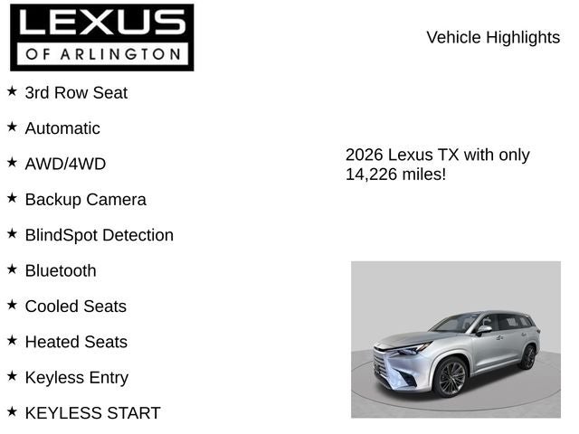 2026 Lexus TX TX 350 Luxury