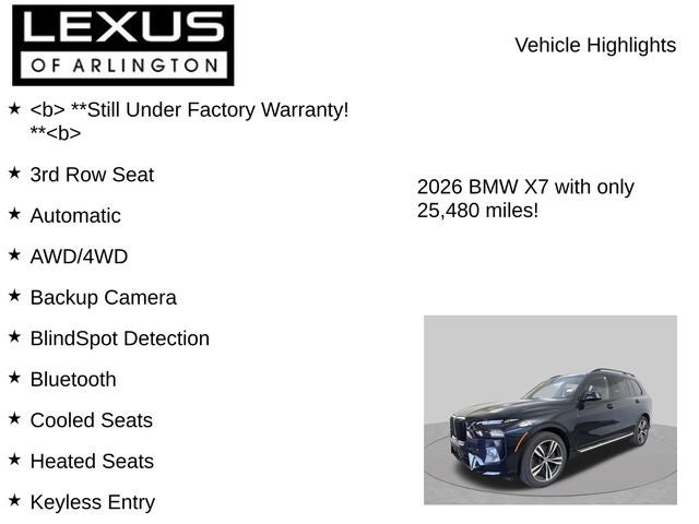 2026 BMW X7 xDrive40i