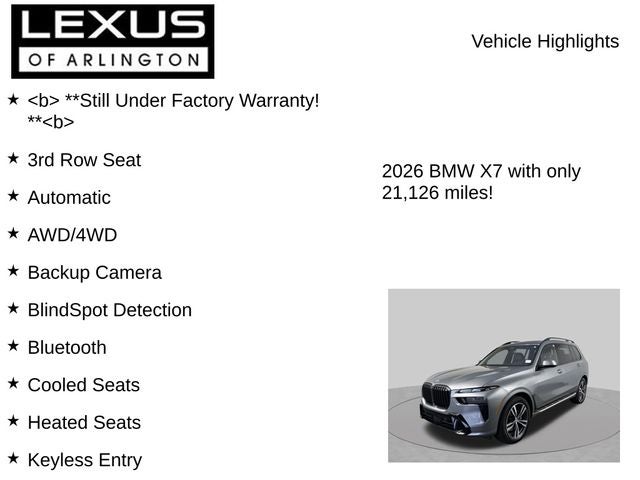 2026 BMW X7 xDrive40i
