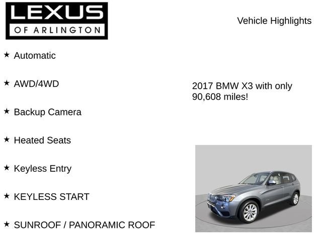 2017 BMW X3 xDrive28i