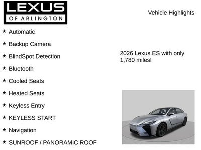 2026 Lexus ES 350e ES 350e Luxury