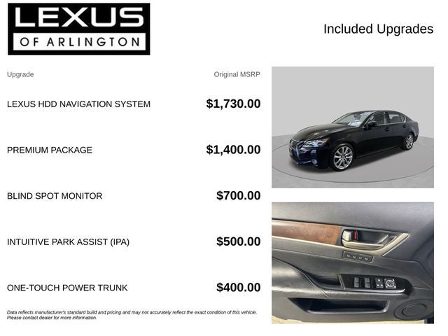 2015 Lexus GS 4dr Sdn RWD