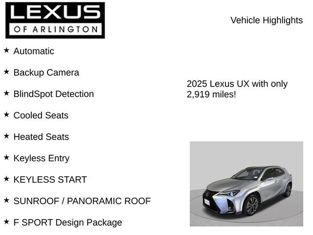 2025 Lexus UX 300h UX 300h F SPORT Design