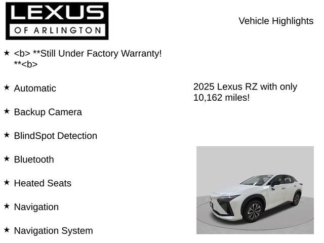 2025 Lexus RZ 300e RZ 300e