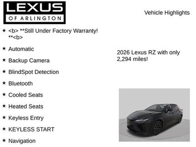 2026 Lexus RZ RZ 350e Premium