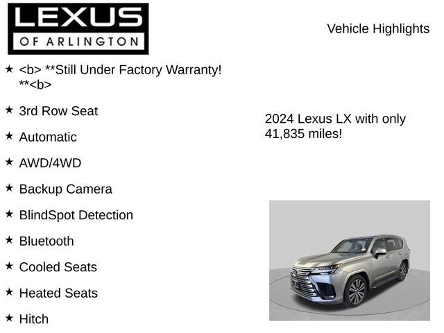 2024 Lexus LX LX 600 Luxury