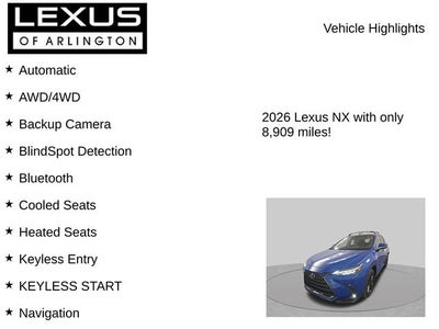 2026 Lexus NX 450h+ NX 450h+ Luxury