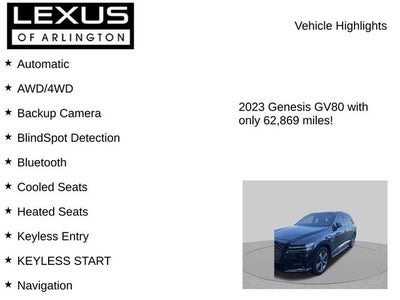 2023 Genesis GV80 2.5T AWD