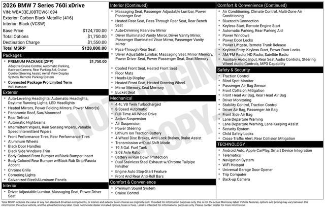 2026 BMW 7 Series 760i xDrive