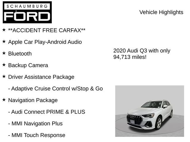 2020 Audi Q3 Prestige S line quattro