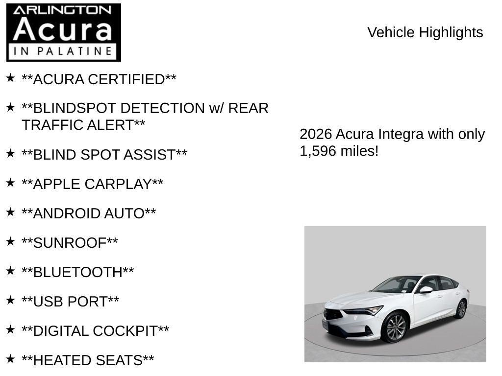 2026 Acura Integra FWD