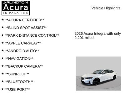 2026 Acura Integra FWD A-Spec