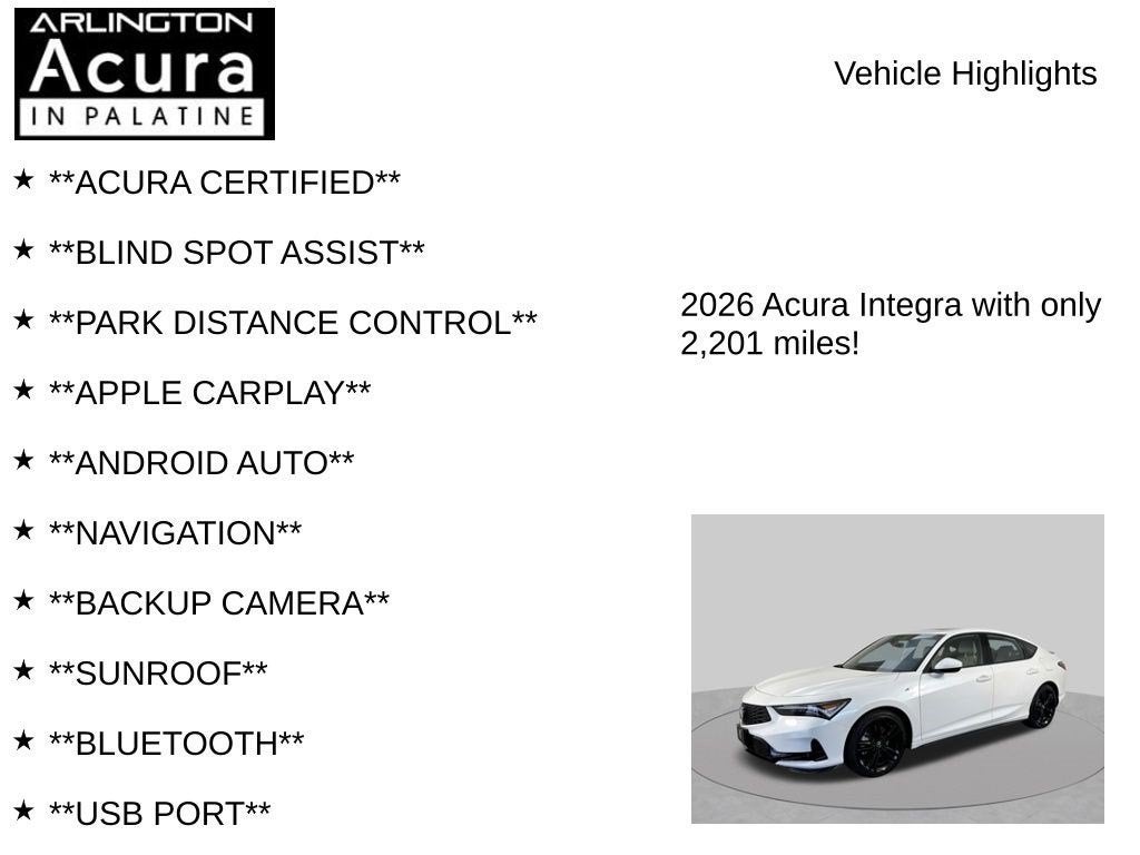 2026 Acura Integra FWD A-Spec
