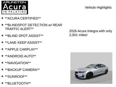 2026 Acura Integra w/A-Spec Package