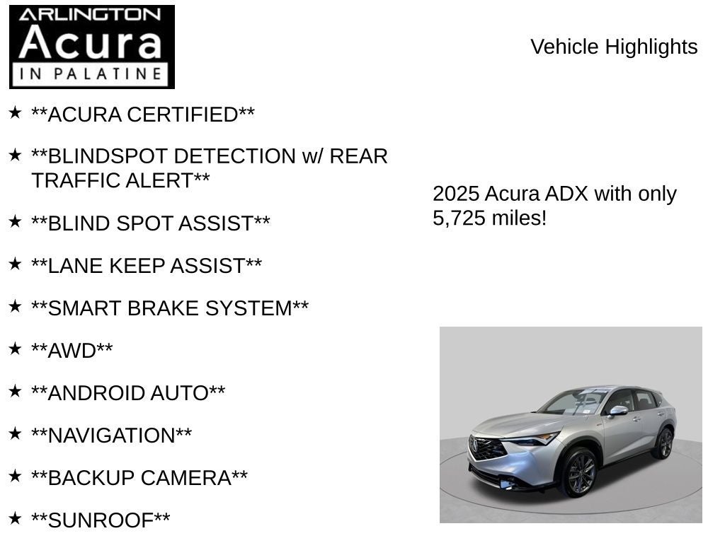2025 Acura ADX AWD A-SPEC