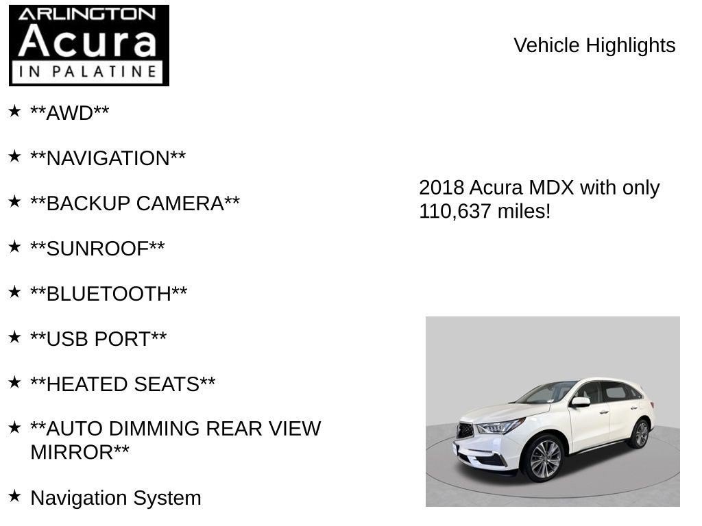 2018 Acura MDX SH-AWD with Technology Package